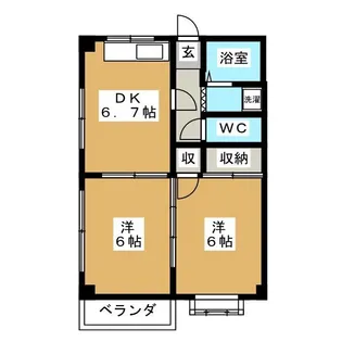 ハイツカツヤ【2階】の間取り