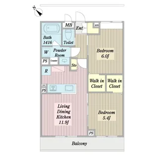 ベルフルール参番館【3階】の間取り