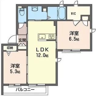 エステート泉A【1階】の間取り