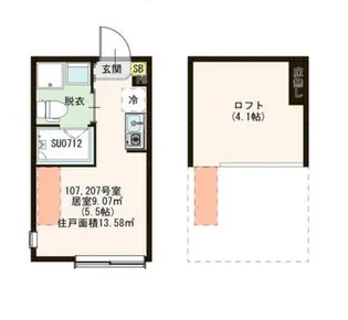 ラ・メール平和台【2階】の間取り