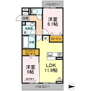 D−グレイス A【3階】の間取り