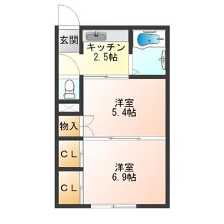 メゾン北加賀屋【1階】の間取り