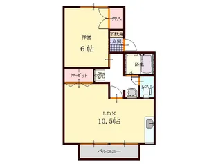 メゾンみやまB【1階】の間取り