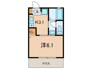 ディアス灘北通【1階】の間取り