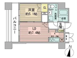 ラフィネタワー札幌南3条【11階】の間取り