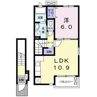ピュアフレンドI【2階】の間取り