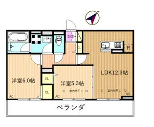 ルミエールK【2階】の間取り