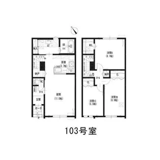 仮)ルミエール太平2―4II【1階】の間取り