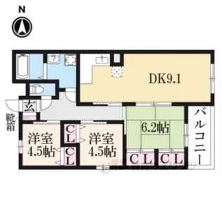 GardenStyle光善寺【3階】の間取り
