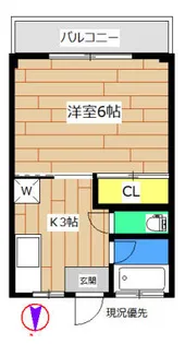 南メゾン【3階】の間取り