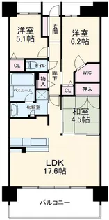 カルティア刈谷松坂【14階】の間取り