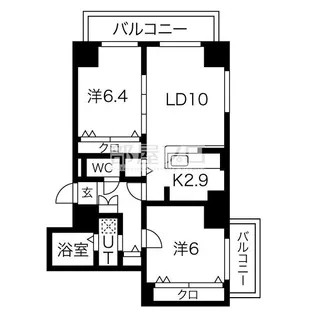 saphir菊水(サフィールキクスイ)【9階】の間取り