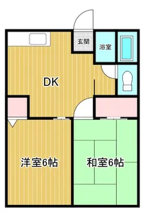 シティーハイム青葉荘B【1階】の間取り