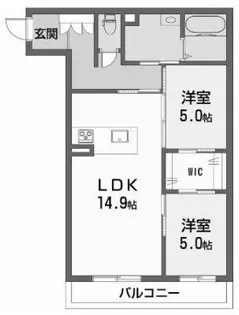 シャーメゾン石手白石【2階】の間取り