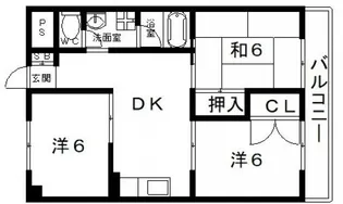ボナール山本【1階】の間取り
