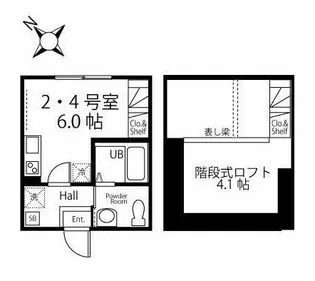 ハーミットクラブハウス戸塚踊場B棟【1階】の間取り