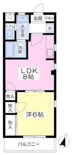 第2ルミナスモトキ【1階】の間取り