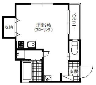 リッツハウス国立【1階】の間取り