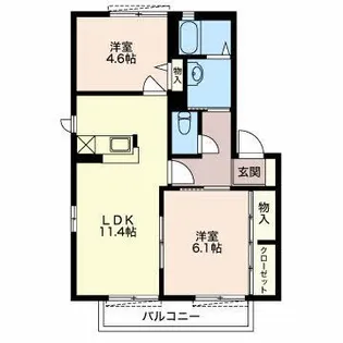 エクレール A棟【1階】の間取り
