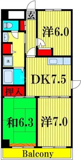 グランドール神谷【3階】の間取り