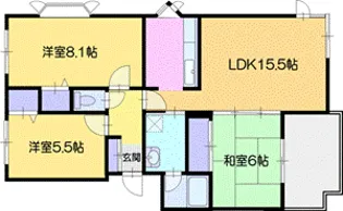 ノースピア南町公園【4階】の間取り