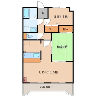 ルネスアクトI【1階】の間取り
