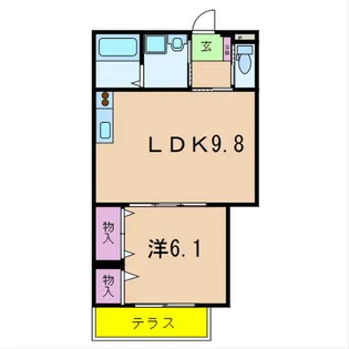 メゾン植野【1階】の間取り