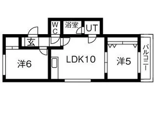 ヴィラ真駒内公園【1階】の間取り