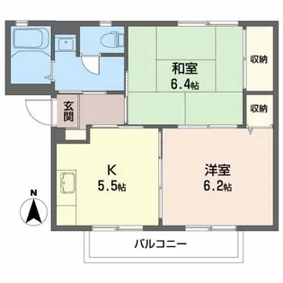 プロシード笹谷 C【2階】の間取り