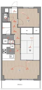 PRIVE JOTO-CHUO【7階】の間取り