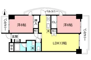 モア・マヌアール【2階】の間取り