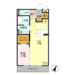 ハルムB【3階】の間取り