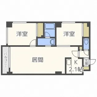 レジデンス平園公園前【2階】の間取り