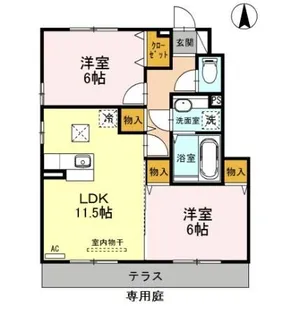 エルミタージュ C【1階】の間取り