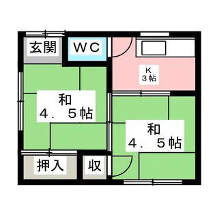 みどり荘【2階】の間取り