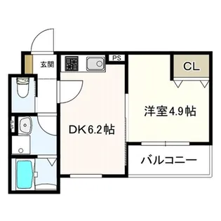 ヴェルメゾン松原東新町【1階】の間取り