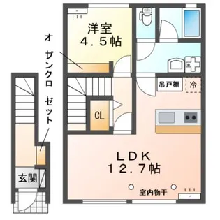 LIVIO(リビオ)B【2階】の間取り