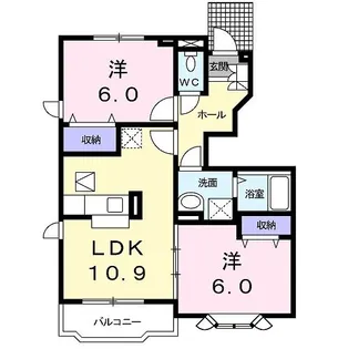 リバーサイド鳥羽【1階】の間取り