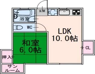 福岡マンション【2階】の間取り