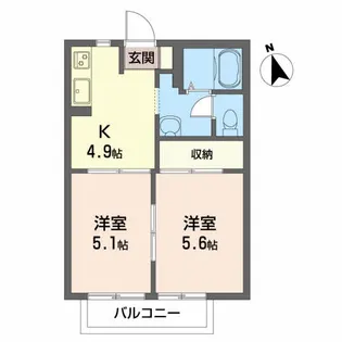 ディアスFR A【2階】の間取り