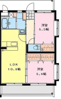 ヒカオプリンスマンション【4階】の間取り