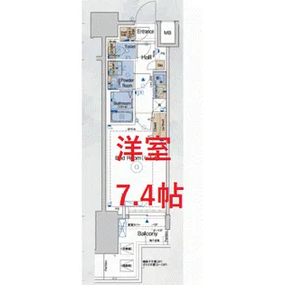 ガリシアレジデンス品川パークサイド【12階】の間取り