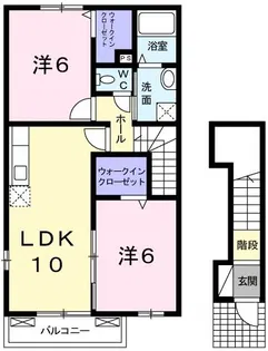 サンスクエアB【2階】の間取り