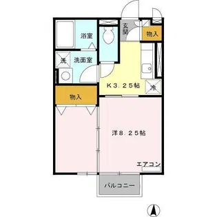 アンオムプランタン【2階】の間取り