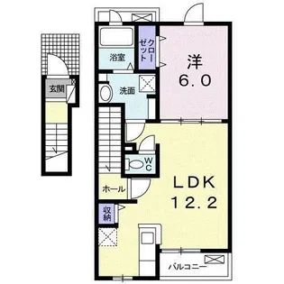 グランローゼ加屋II【2階】の間取り
