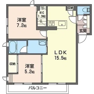 ルミエール大門【2階】の間取り