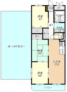 エバーグリーン 21【5階】の間取り