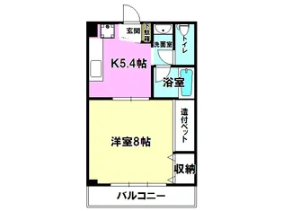 コーポユトリロ【1階】の間取り