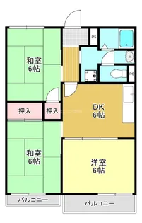 サンハイツ西井I【2階】の間取り