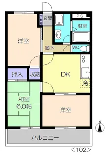 グレース赤坂【3階】の間取り